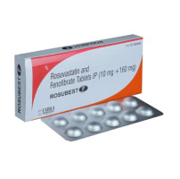 Generic Fenofibrate 160mg + Rosuvastatin 10mg Tab