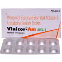 Generic Amlodipine 2.5mg + Metoprolol Succinate 25mg Tab