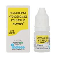 A box and a bottle of Homatropine (2%) Eye Drops