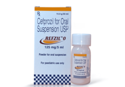 A pack and a 30ml bottle of Cefprozil Suspension