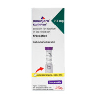 A pack of prefilled Tirzepatide 7.5mg