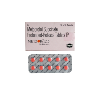 A pack and a strip of Metoprolol Tartarate (12.5mg) Tablets