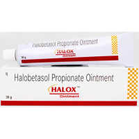 A pack and a tube of Generic Halobetasol (0.05%) Ointment