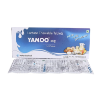 A pack and a strip of Generic  Lactaid Extra Strength (4500 FCC Units) Tablet