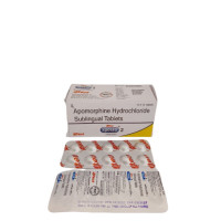 A box and two strips of Apomorphine (2mg) Tablet