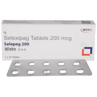 A box and a strip of Generic Selexipag (200mcg) Tablet