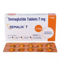 A box and a strip of Semaglutide (7mg) Generic Tablets