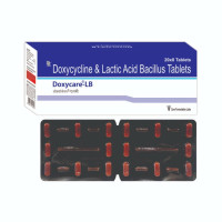 Box of generic Doxycycline 100mg tablet