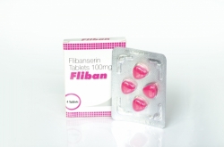 Box pack and a blister of generic Flibanserin 100mg