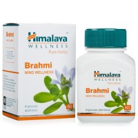 Box and a bottle of Brahmi Tablet (Mind Wellness) Himalaya Pure Herbs
