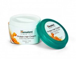 An open jar of Himalaya's Protein Hair Cream - Extra Nourishment 100 ml