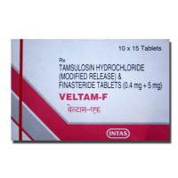 Box pack of generic Tamsulosin (0.4mg) and Finasteride (5mg) Tab