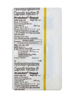 A vial of Generic Makena 250 mg/ml Injection - Hydroxyprogesterone