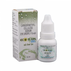 Box pack and a dropper bottle of generic Carboxymethylcellulose (0.5 %) Eye drop 10ml