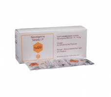 Box and a strip of Generic Prostigmin 15 mg Tab - Neostigmine