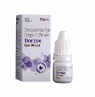 Box and a dropper bottle of generic Dorzolamide  2 %  Eye Drop of 5ml