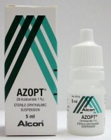 Box and a dropper bottle of generic Brinzolamide opthalmic suspension 1 %  Eye Drop of 5ml