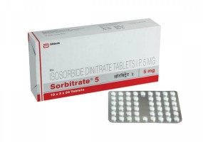 Box and a blister of generic Isordil 5 mg Tab - Isosorbide Dinitrate