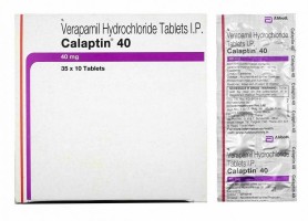 Box and a strip of Generic Calan 40 mg Tab - Verapamil