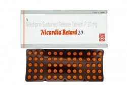 Box and a blister of Generic Procardia 20 mg Tab - Nifedipine
