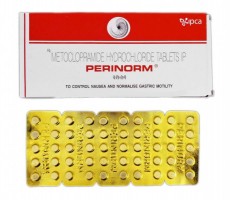 A box and a strip of generic Metoclopramide (10mg) Tab