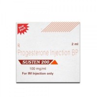 A box of generic Progesterone 200mg/ml injection