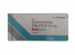Box pack of generic Azathioprine 50mg Tab