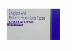 A pack of Metformin (500mg) + Linagliptin (2.5mg) Tablet