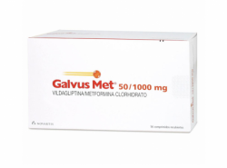 A box of Metformin (1000mg) + Vildagliptin (50mg) tablet