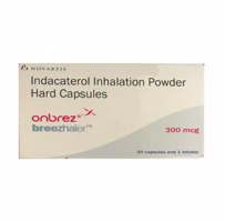 A box Indacaterol 300mcg capsules for Inhalation