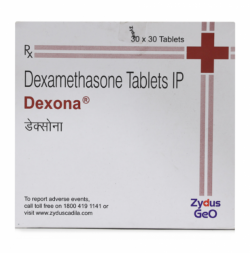 A box of Dexamethasone 0.5mg Tab