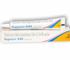 Tube and a box of generic Tretinoin 0.04 % Gel