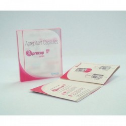 Box and a strip of generic Aprepitant  125mg/80mg  Capsule