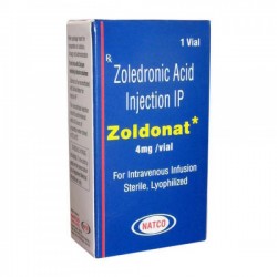 Box of Generic Zometa 4 mg Injection - Zoledronic Acid