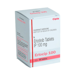 Box of generic Erlotinib 100mg Tablet
