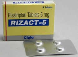 A box and a blister of Generic Maxalt 5 mg Tab -  Rizatriptan