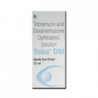 Box of generic Dexamethasone (0.1%) + Tobramycin (0.3%) Eye Drops