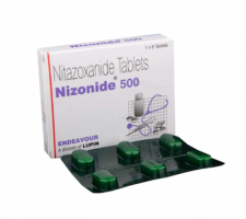 Box and blister of Generic Alinia 500 mg Tab - Nitazoxanide