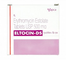 Box of generic Erythromycin 500 mg Tablet