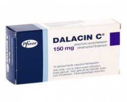 Box of generic Clindamycin 150mg Capsule
