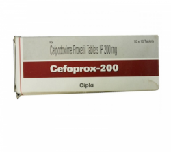Box of generic Cefpodoxime Proxetil 200mg Tablet