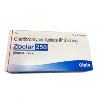 Box of generic Clarithromycin  250mg Tablet