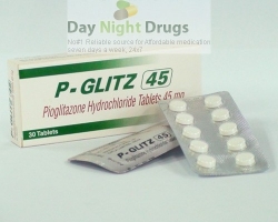 Box pack and few blisters of generic Pioglitazone Hydrochloride 45mg tablets