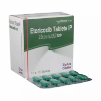 Box and blister strips of generic Etoricoxib 120mg tablet