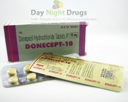 Box pack and strips of Donepezil HCl 10mg tablets