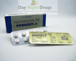 Box pack and strips of generic Donepezil HCl 5mg tablets