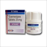 A box and a bottle of Exemestane 25mg Tab