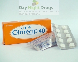 Box pack and two blisters of generic Olmesartan Medoxomil 40mg tablets