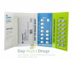 A blister pack of CHANTIX STARTER PACK, 0.5mg and 1 mg  Tablets