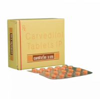 Box and blister strip of generic Carvedilol 3.125mg tablet